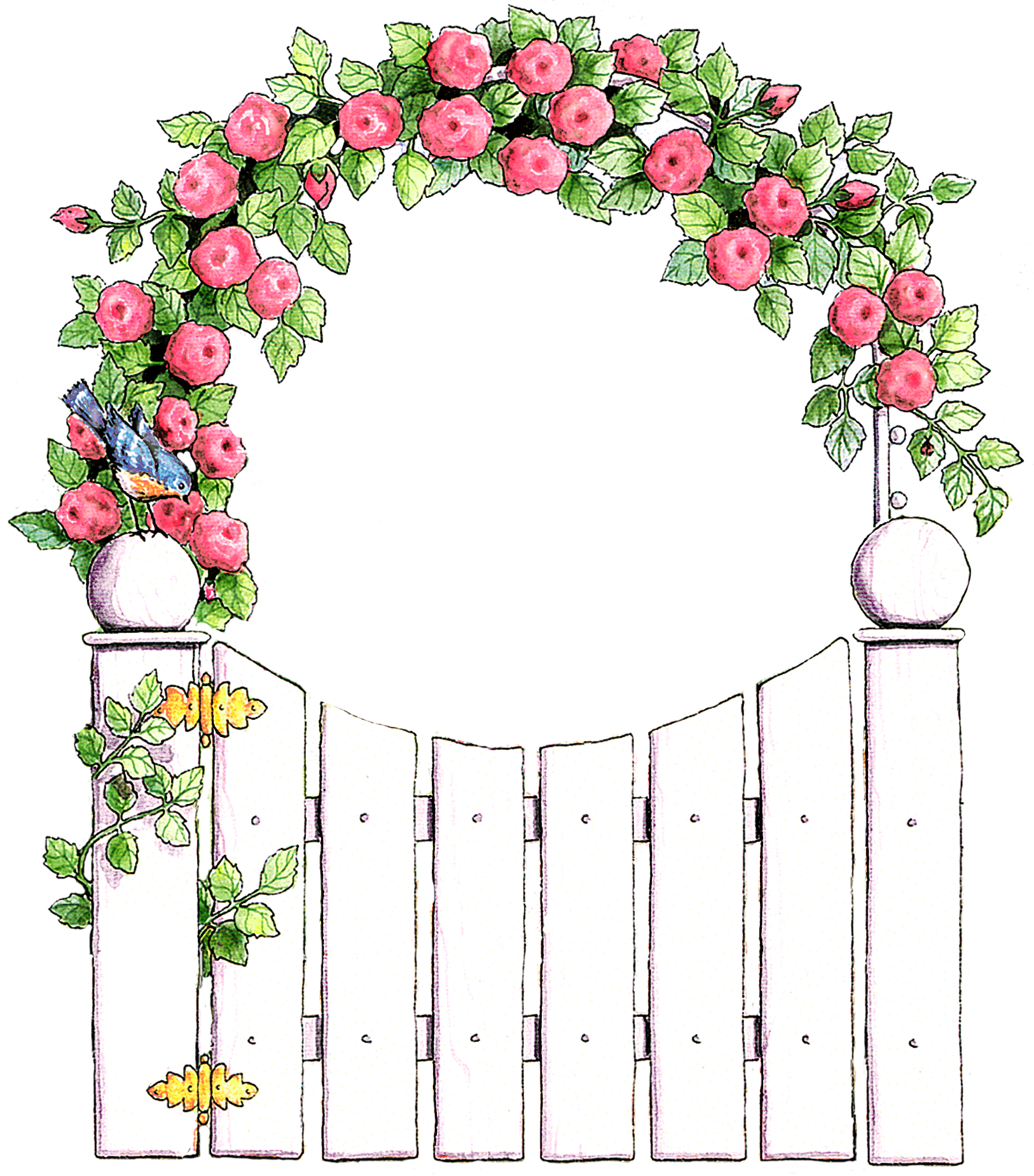 Rr Frame Grdngate - Flower (1626x1849)