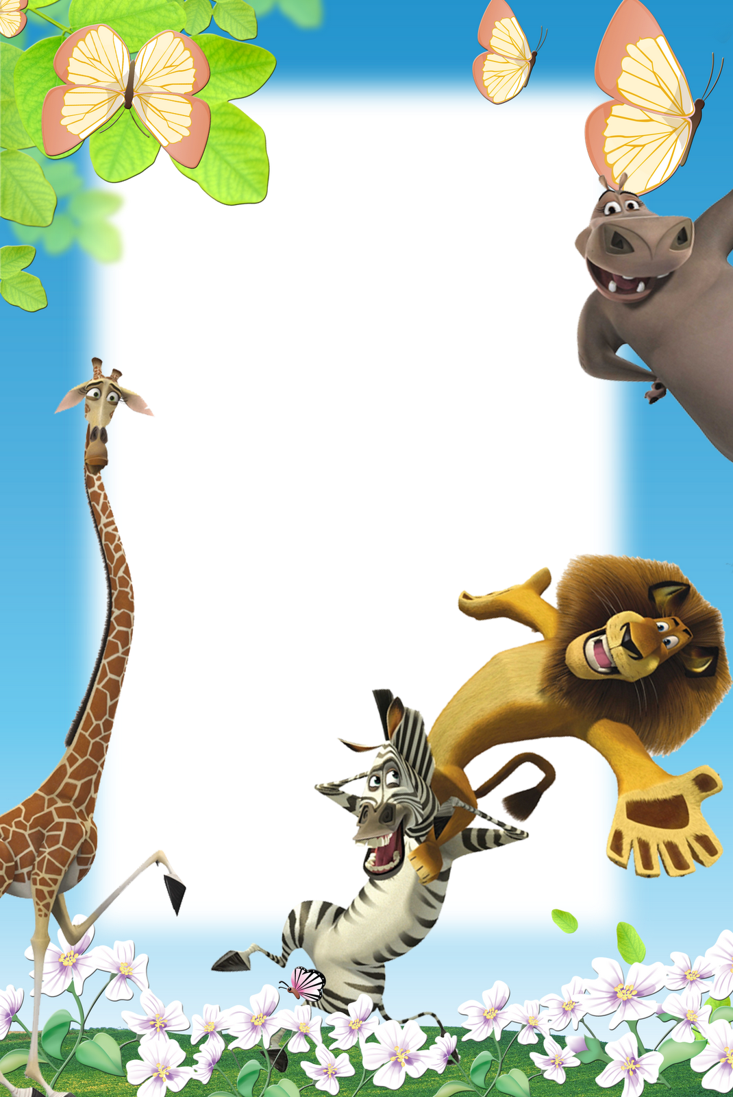 Frames Png Infantil 1,070×1,600 พิกเซล - Movie Storybook Madagascar By Billy Frolick ; Illus... (1070x1600)