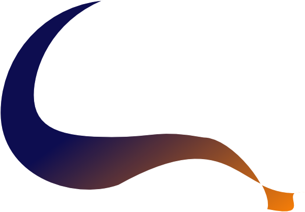 Blue And Orange Curve 2 Clip Art - Clip Art (600x417)