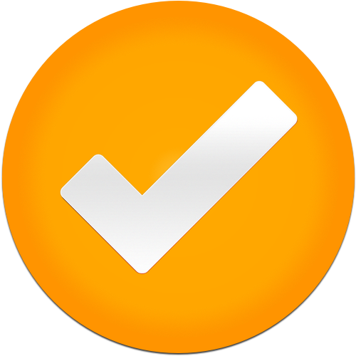 Tick Icon Orange (512x512)