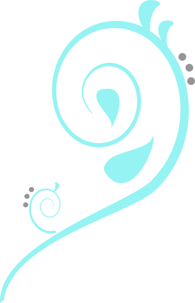 Single Blue Curve Clip Art At Clker - Free Paisley Clip Art (384x597)