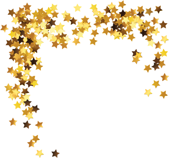 Gold Stars Decoration Png Clipart Picture - Gold Stars Clip Art (600x562)