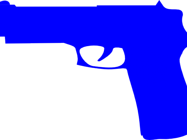 Pistol Clipart Blue Gun - Graphics And More Warning Teenage Boys Beware Dad With (640x480)