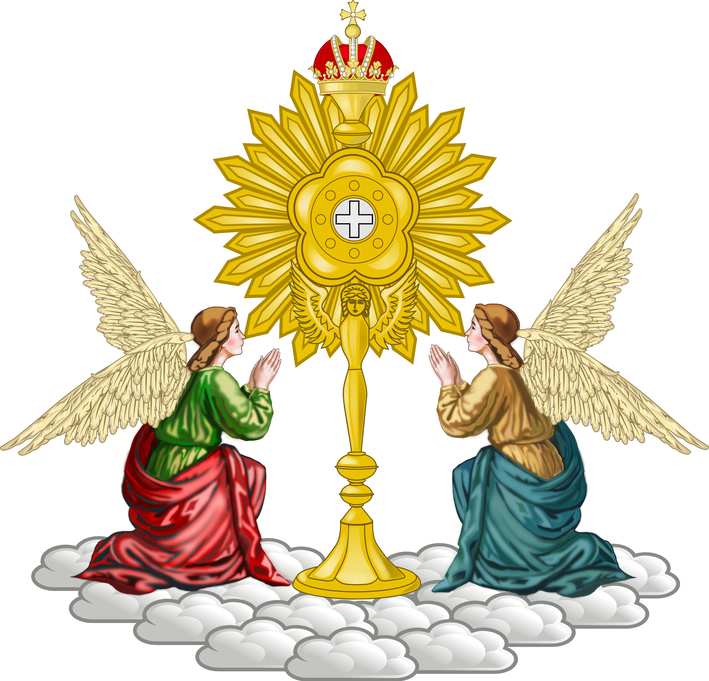 clipart about Emblemat Mariawicki - Monstrance With Angels, Find more high ...