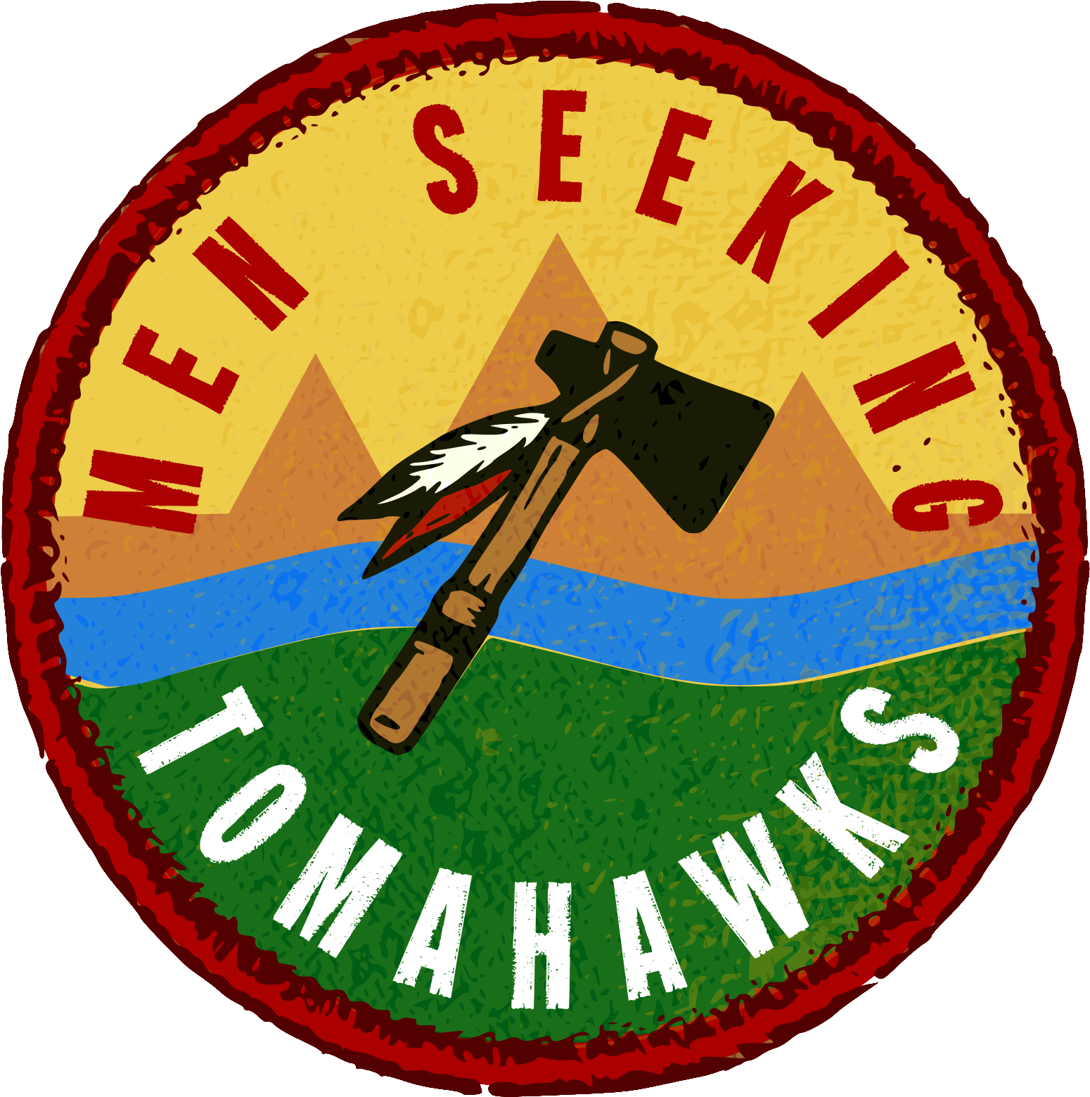 Men Seeking Tomahawks - Vector Graphics (1666x1574)