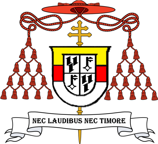 Cardinal Clemens Von Galen Coat Of Arms "neither Praise - Coat Of Arms Archbishop (656x599)