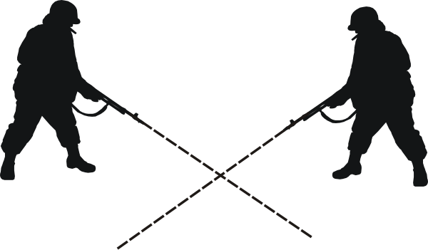 Cross Fire Guns Clip Art - Crossfire Clipart (600x351)