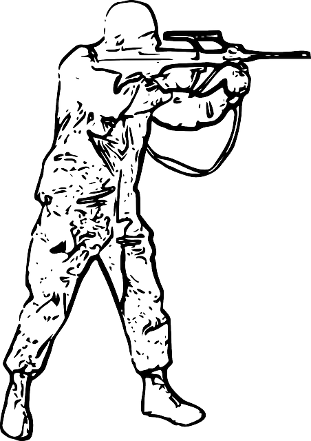 Silhouette Black, Outline, World, War, Drawing, Man, - Soldier Coloring Pages (452x640)