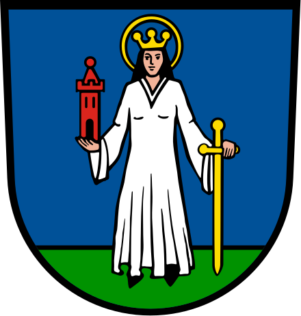 Barbara With Tower - Wappen Forst Baden (440x462)