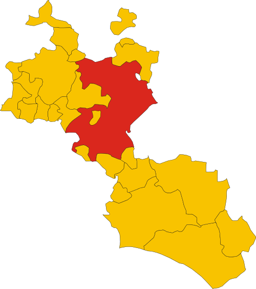 Caltanissetta Within Its Province - Provincia Di Caltanissetta Mappa (500x564)