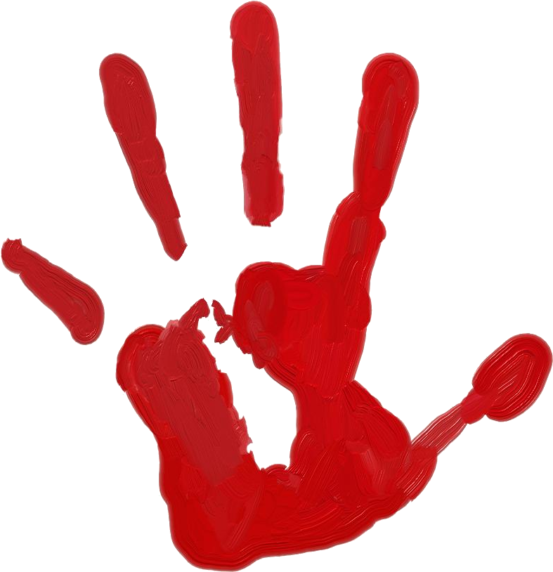 Handprint Clipart Paint - Paint Hand Prints Png (1280x934)