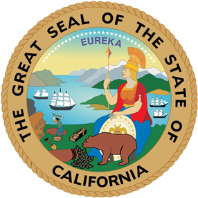 California Supreme Court Kills Mining - California State Seal Shower Curtain (400x300)
