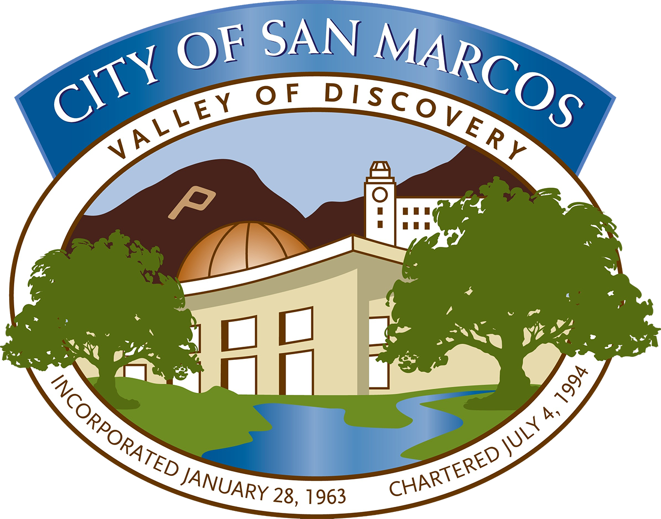 Official Seal Of The City Of San Marcos, Ca - City Of San Marcos Logo (1305x1024)