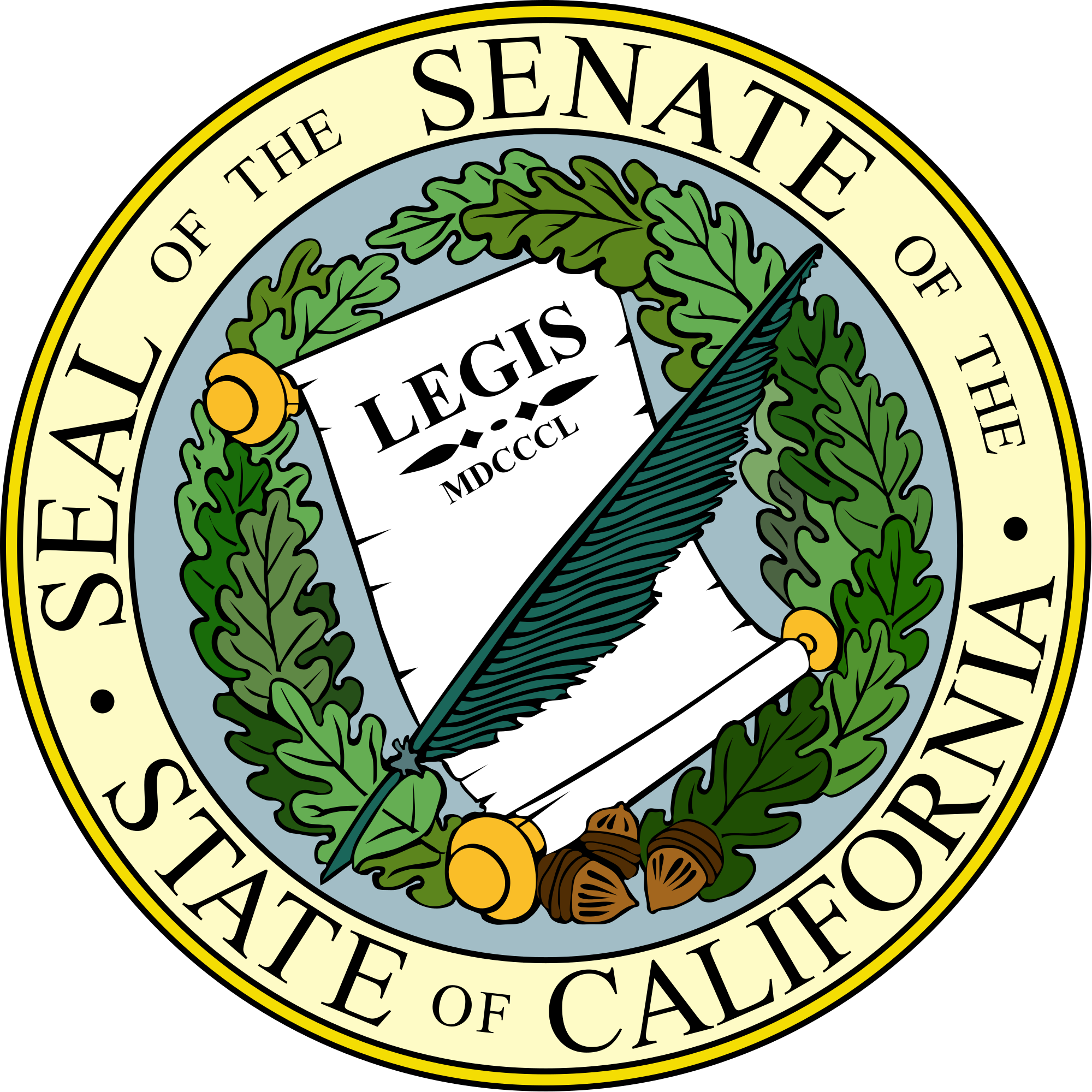 New Svg Image - California State Senate Seal (2000x2000)
