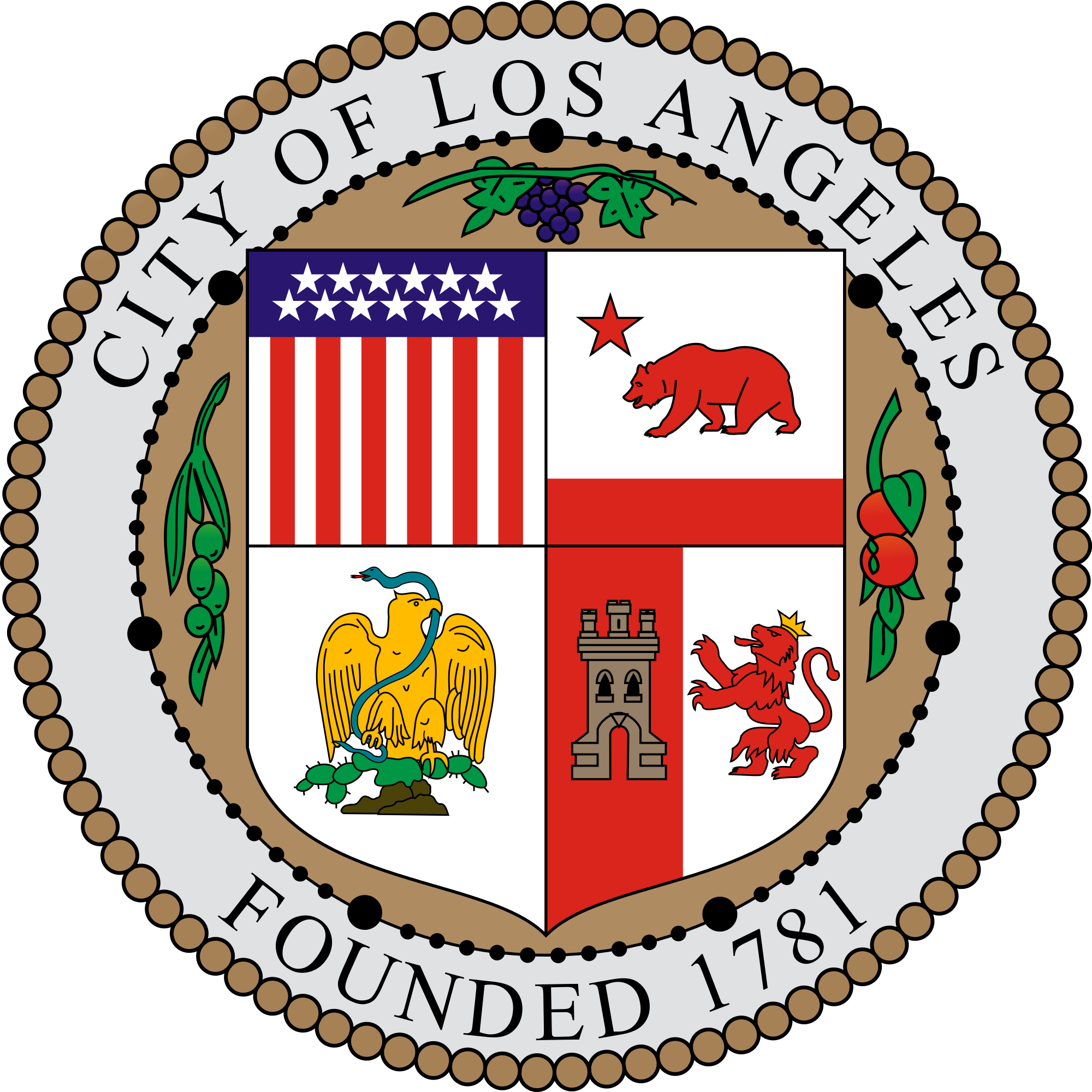 240 × 240 Pixels - Los Angeles Stemma (2000x2000)