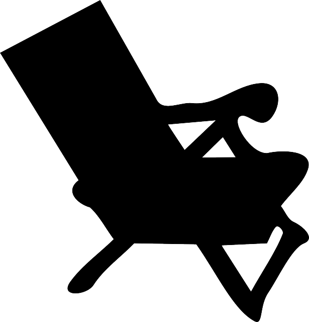 Sitting Sunlounger, Chair, Silhouette, Summer, Sitting - Beach Chair Clip Art (615x640)
