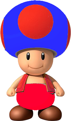 Fire Blue Toad - Mushroom In Mario Bros (480x480)