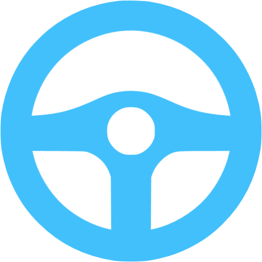 Caribbean Blue Steering Wheel Icon - Steering Wheel Icon Blue (512x512)