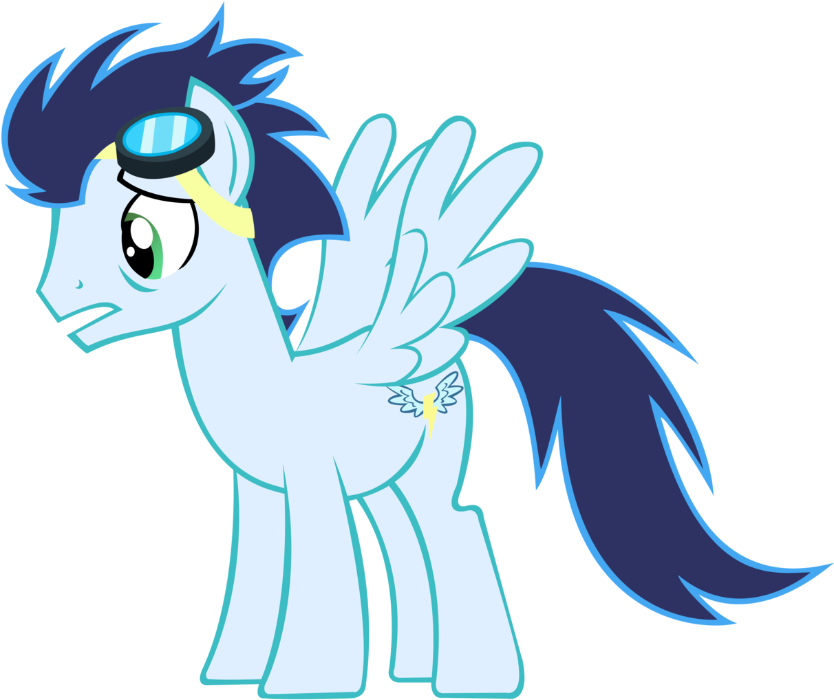 Worried Soarin Vector By Speedingturtle On Deviantart - My Little Pony Pegasus (1280x1070)