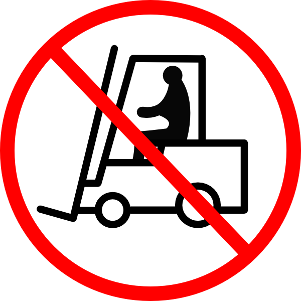 No Forklift Trucks Sign (600x600)