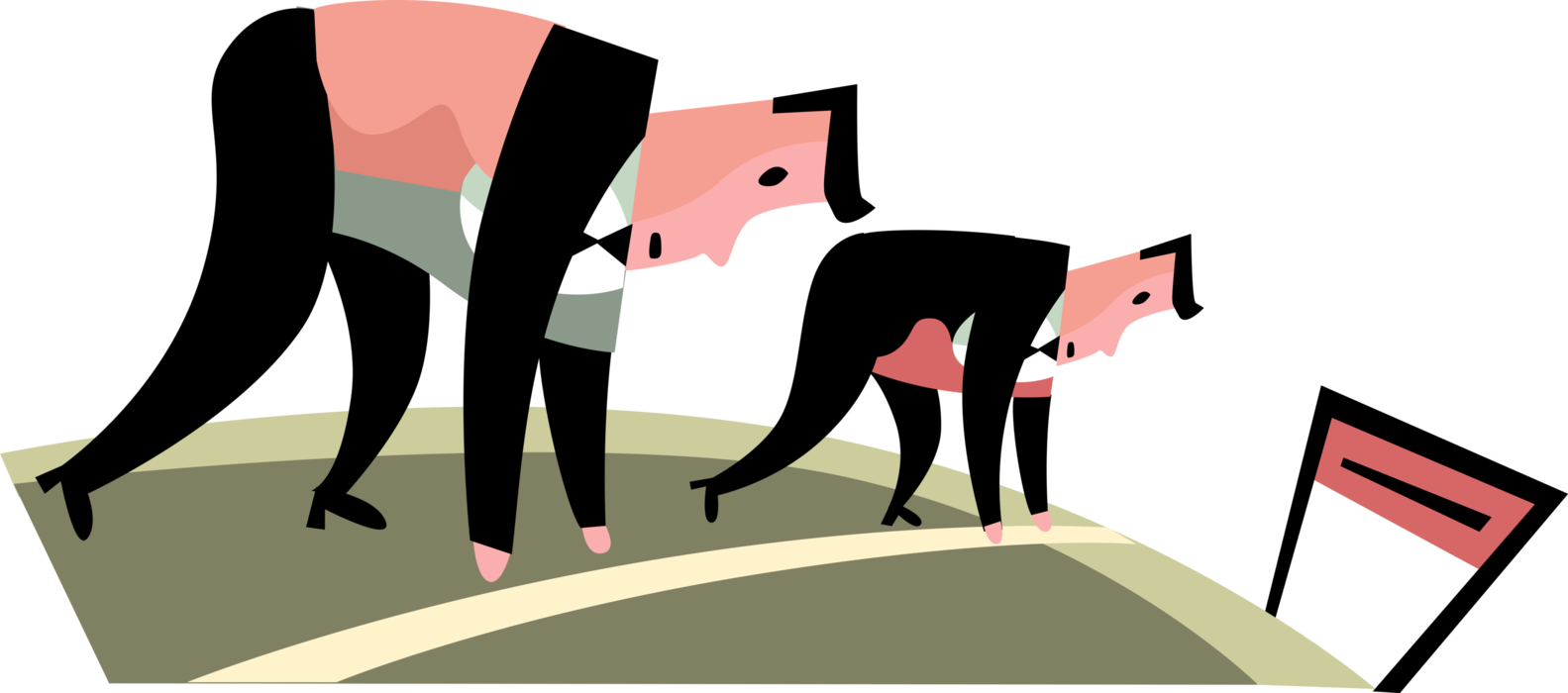 Cat Horse Clip Art - Illustration (1583x700)