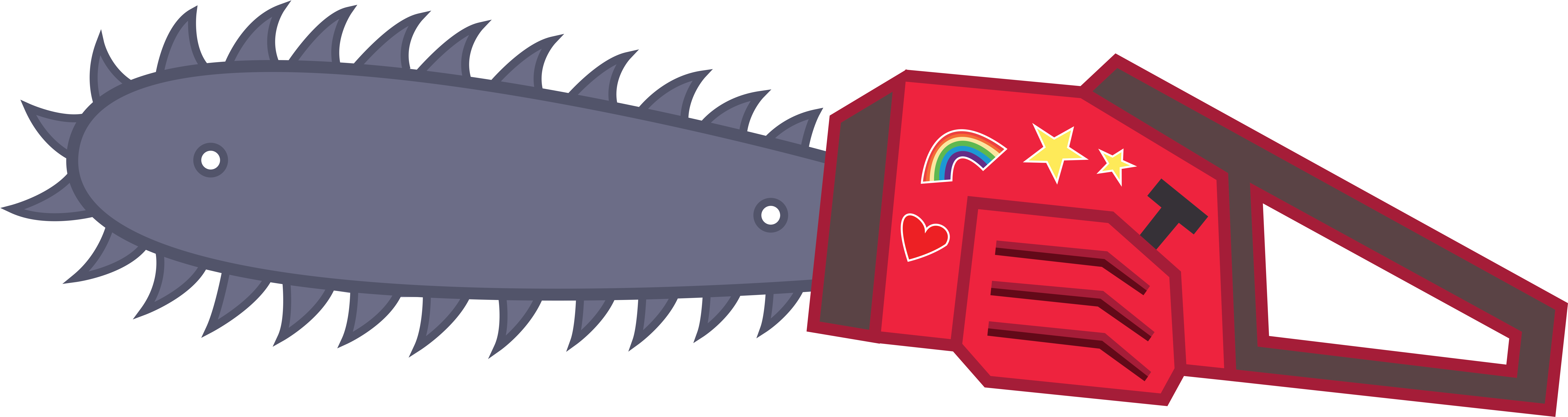 The Chainsaw From Cupcakes Hd By Th3anim8er On Clipart - Mlp Chainsaw Cutie Mark (8789x3000)