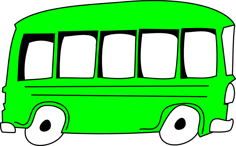 Bus Clip Art 15, - รถ การ์ตูน สี เขียว (960x593)