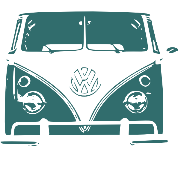 Vw Bus Clipart - Volkswagen Van Front View (594x597)