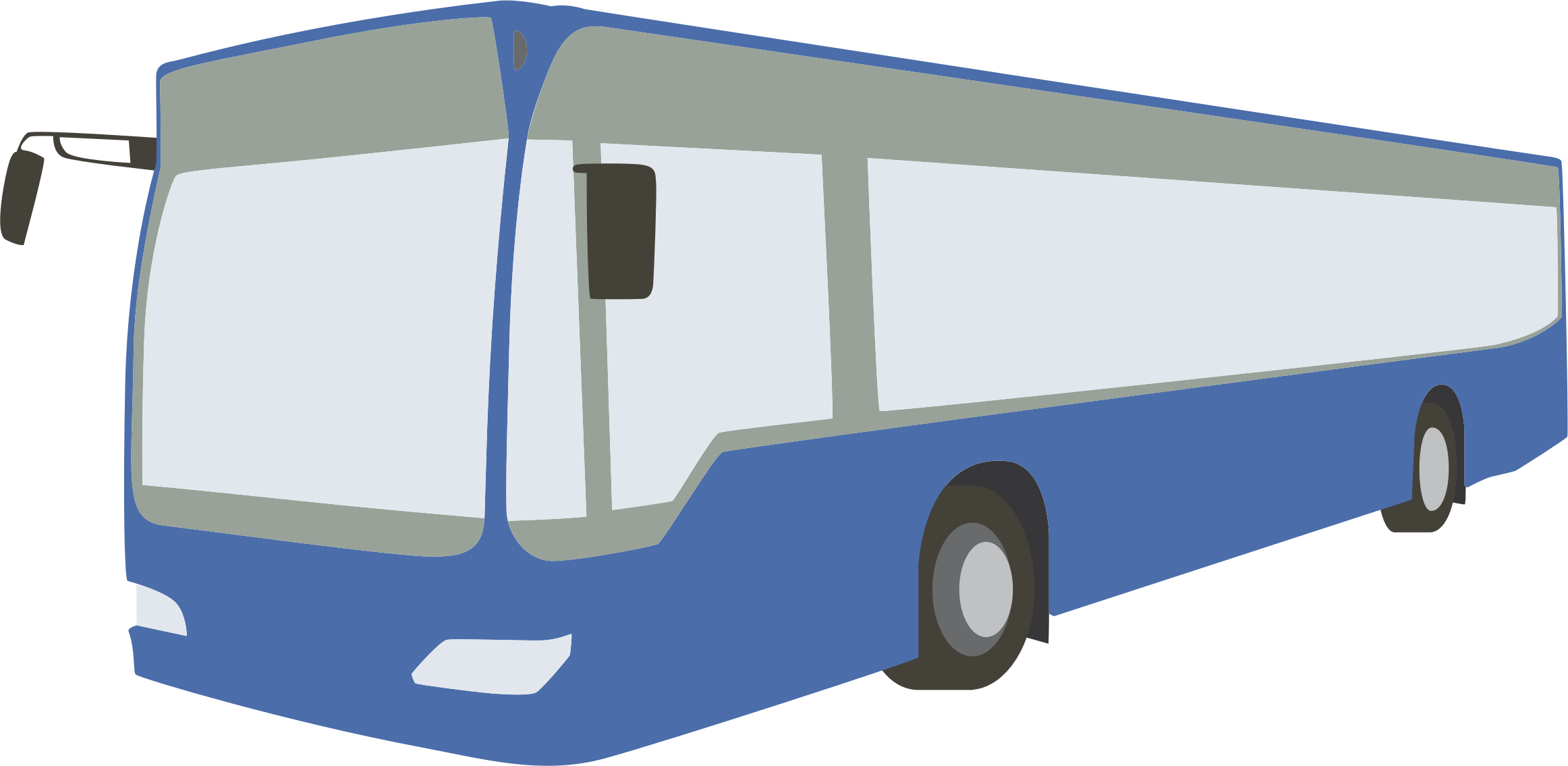 Fresh Design Bus Clipart Blue - Big Blue Bus Png (2324x1135)