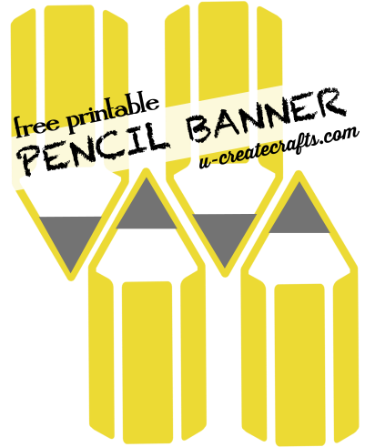 Free Printable Back To School Pencil Banner - East Bay4 Blue Shower Curtain (400x500)