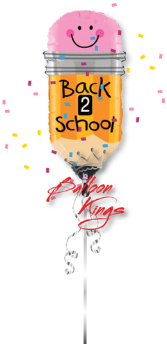 Welcome Back To School Pencil - Burton & Burton Sch 32' Back 2 School Pencil Balloon (415x500)