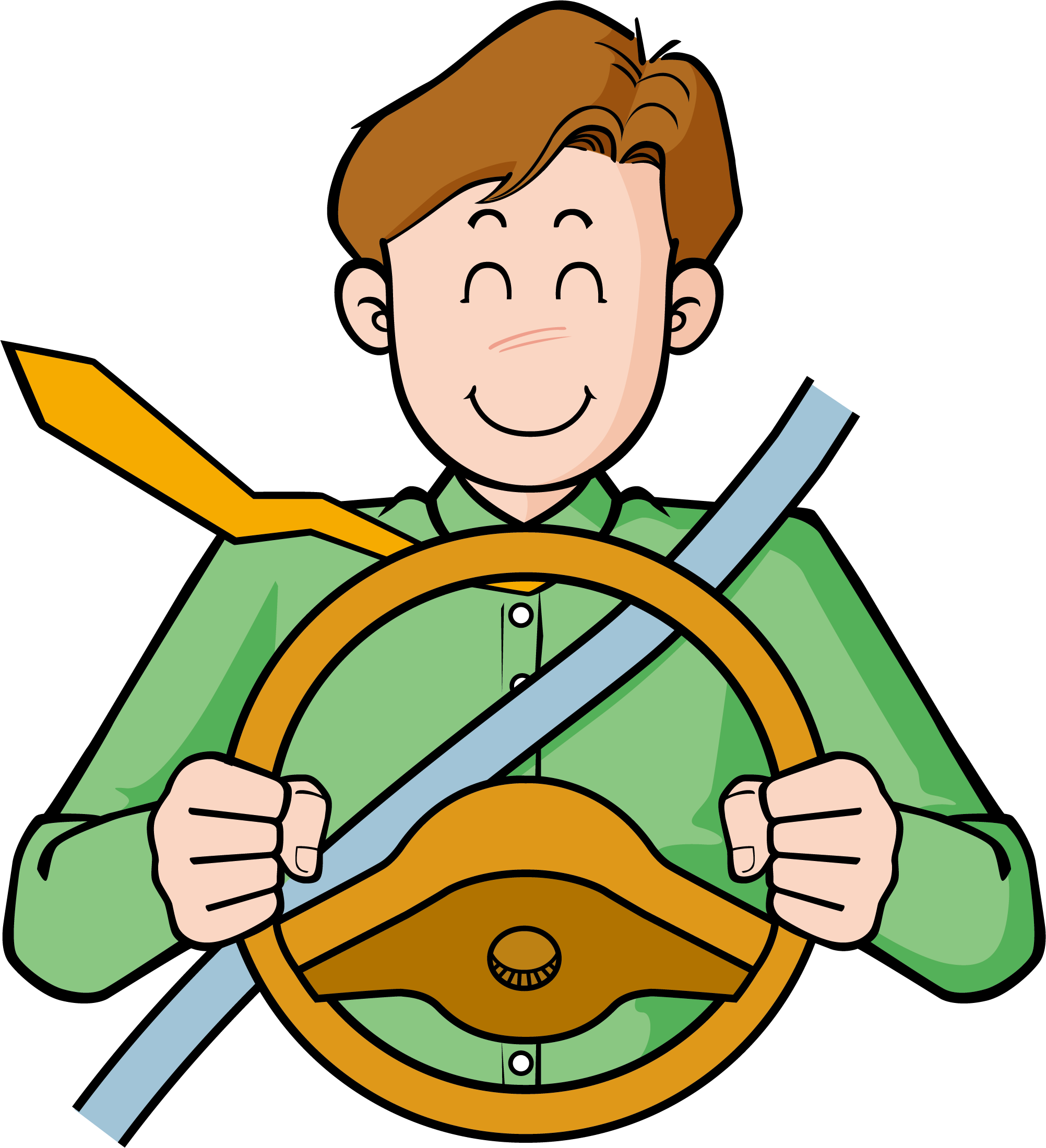 Driver Cartoon Graphic Design - Hombre Al Volante Png (2004x2200)