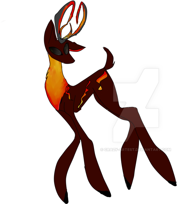 Concept Art 2 Lava Deer By Crazy-artest - Art (1024x726)