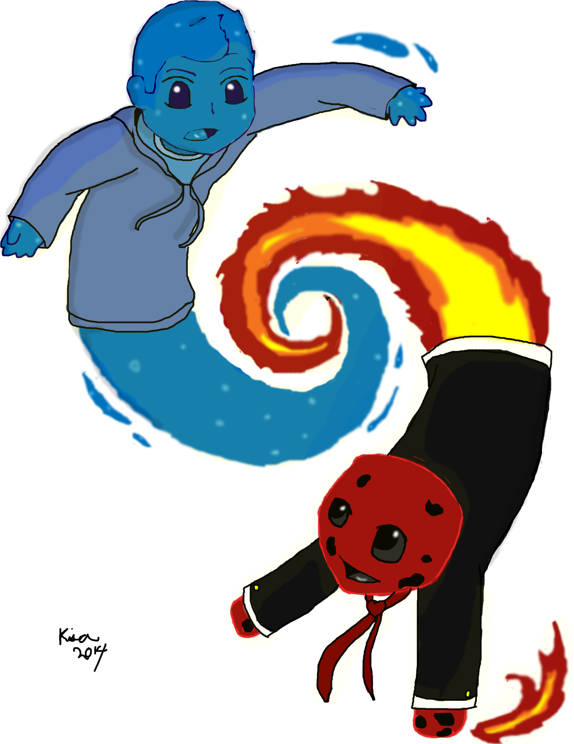 Water Mob Vs Lava Mob By Kisathemistress - Minecraft Lava Vs Water (2089x2523)