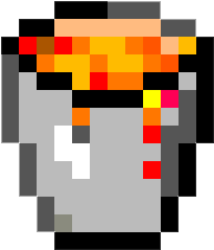 Lava Bucket Pixel Art - Minecraft Lava Bucket (400x400)