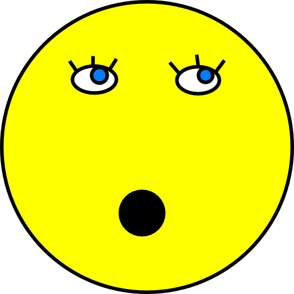 Surprised Smiley Face Clip Art - Simple Yellow Smiley Face (600x600)
