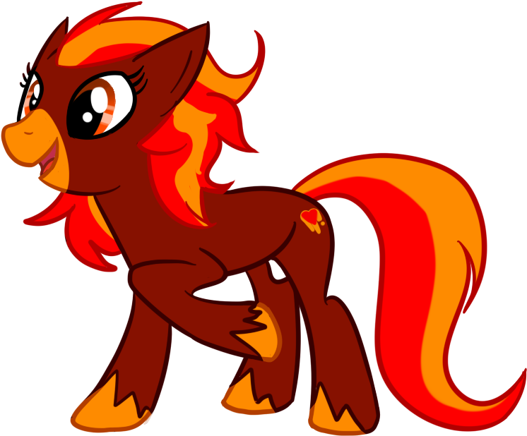 Lava Heart Pony By Lavaheart6 - Cartoon (841x693)