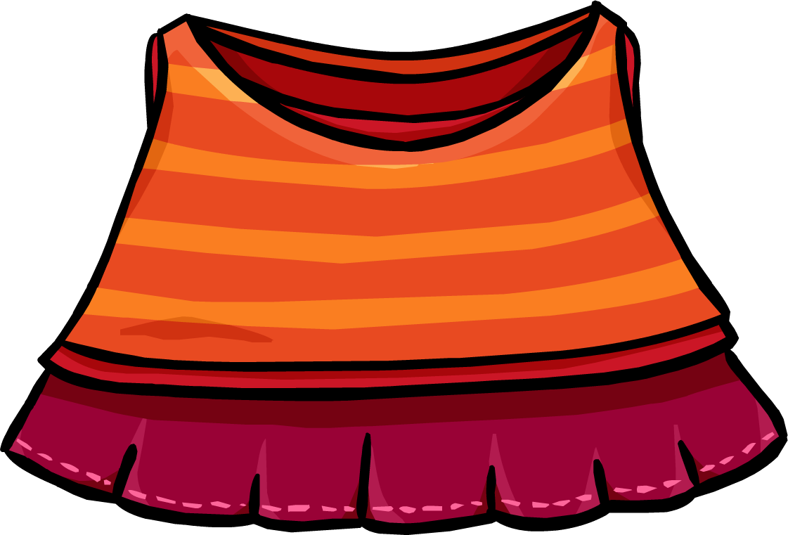 Layered Lava Outfit Icon - Red Dress Club Penguin (1121x761)
