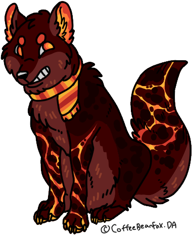 Lava Wolf By Coffeebeanfox - Lavawolf (407x477)