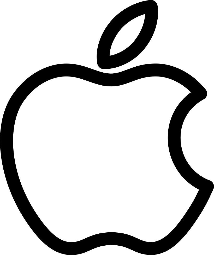 Apple Bitten Outlined Logo Comments - Apple Logo Outline Vector (820x980)