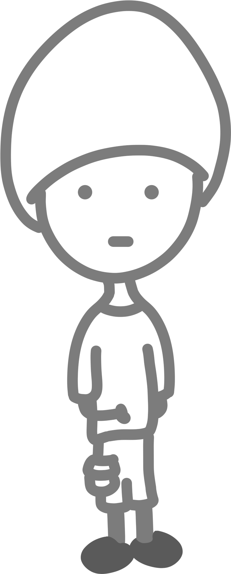 Images For Gt Quiet Sign Clipart - Black And White Boy (830x2007)