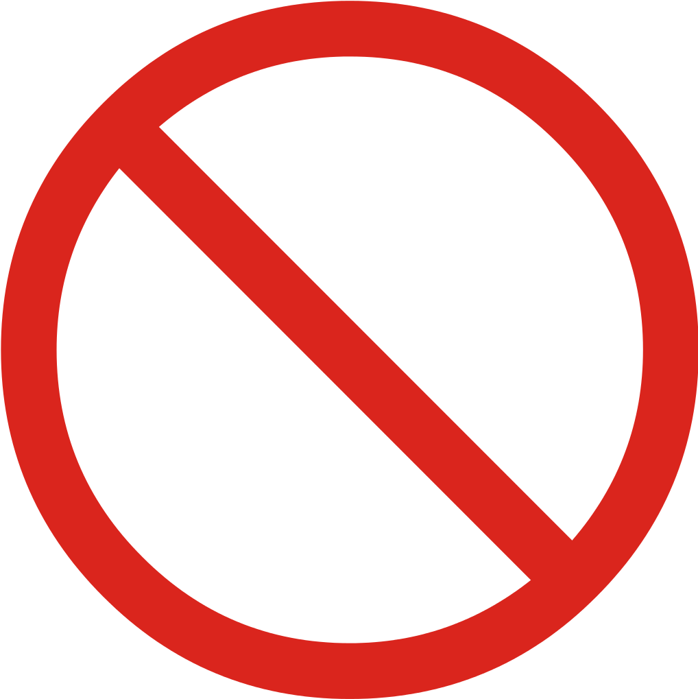 File - Apple Inc - Prohibited - White - Svg - No Clipart (1024x1024)