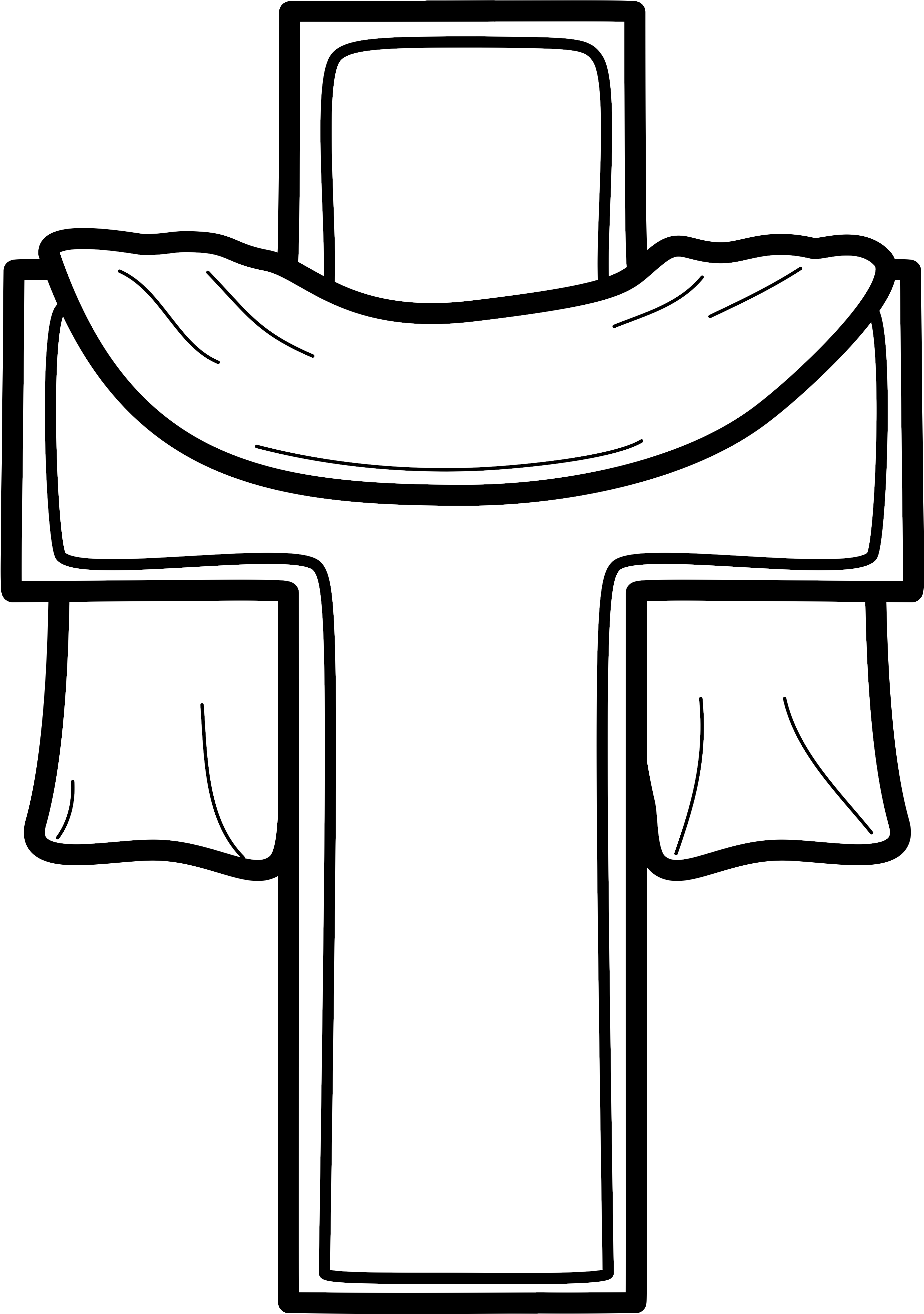 Black And White Coloring Page Of Jesus' Cross Draped - Black And White Coloring Page Of Jesus' Cross Draped (2834x4000)