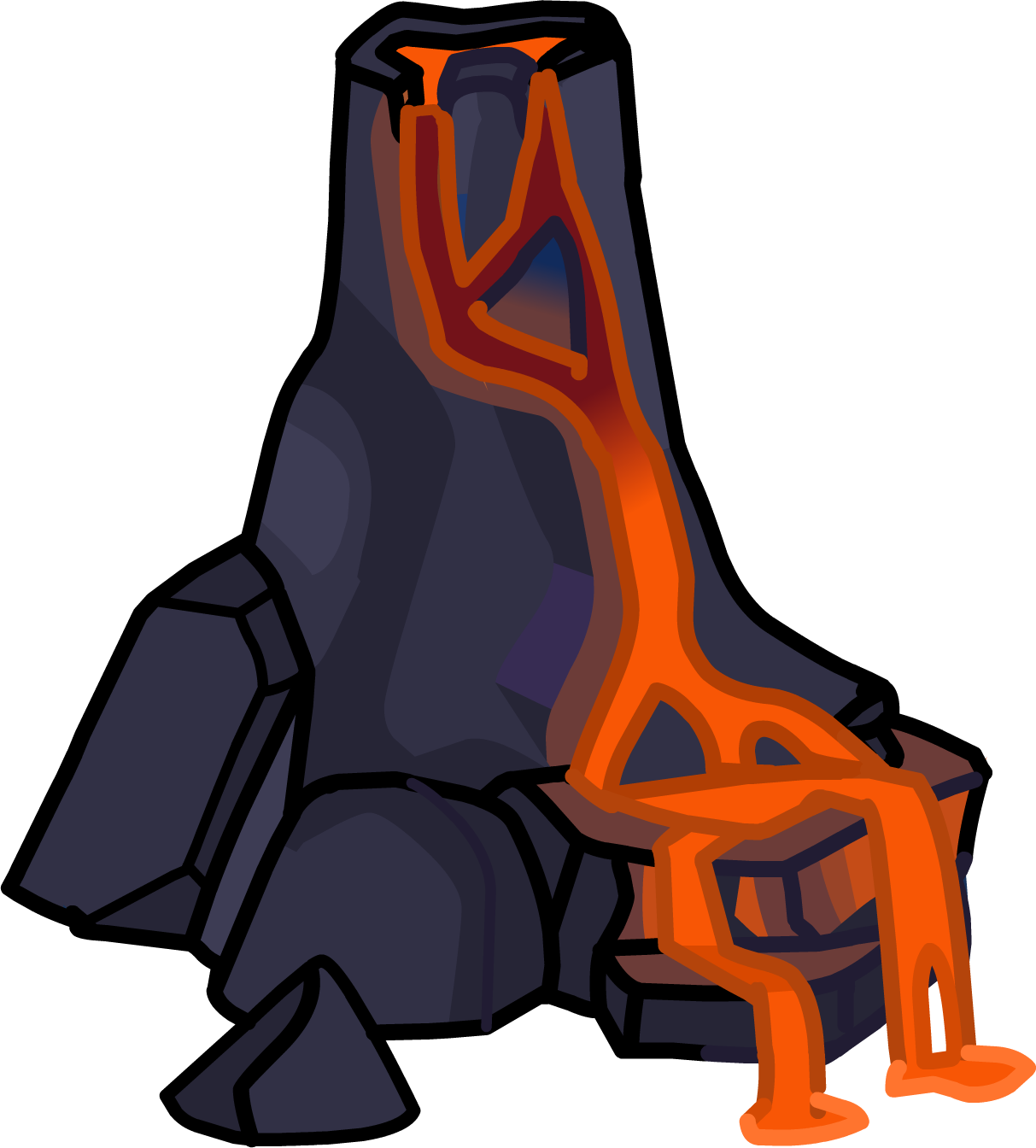 Lavacliffsicon - Club Penguin Lava Pool (1213x1344)