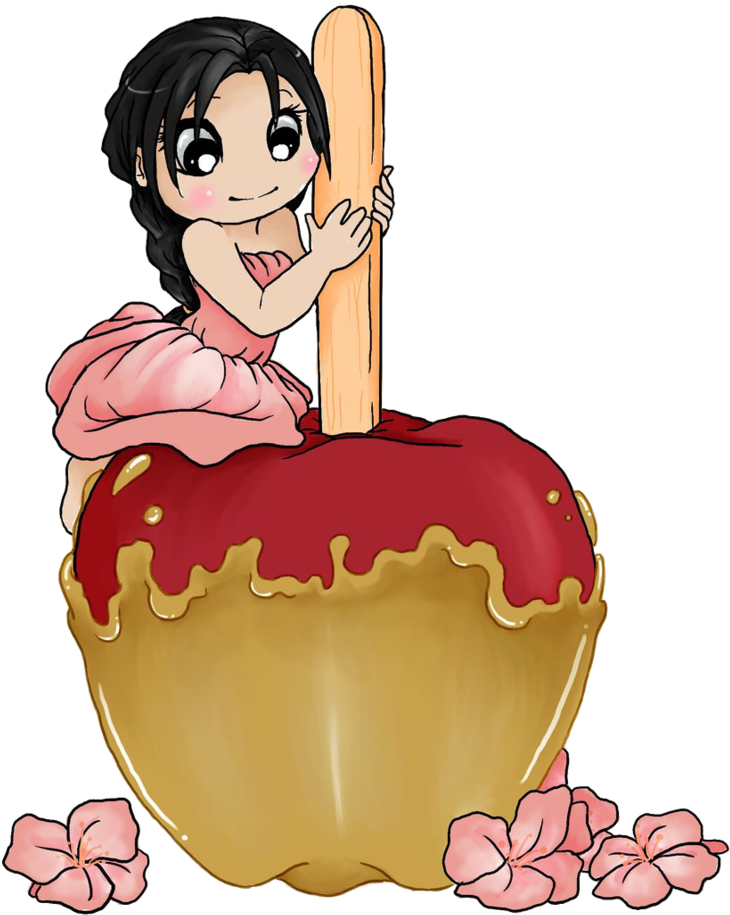 Caramel Apple By Art Forarts Sake - Drawing Of Caramel Candy Apple (802x995)