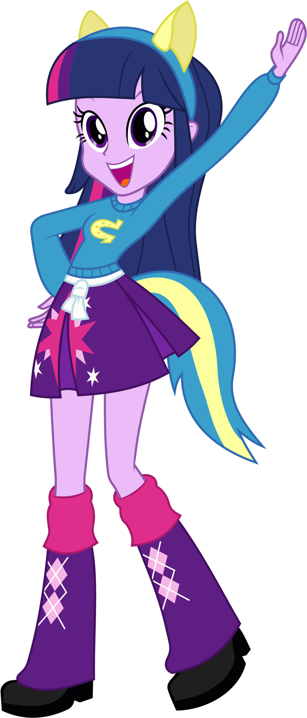 Twilight Sparkle Cheering By Masemj - Equestria Girls Twilight Sparkle (1024x2365)