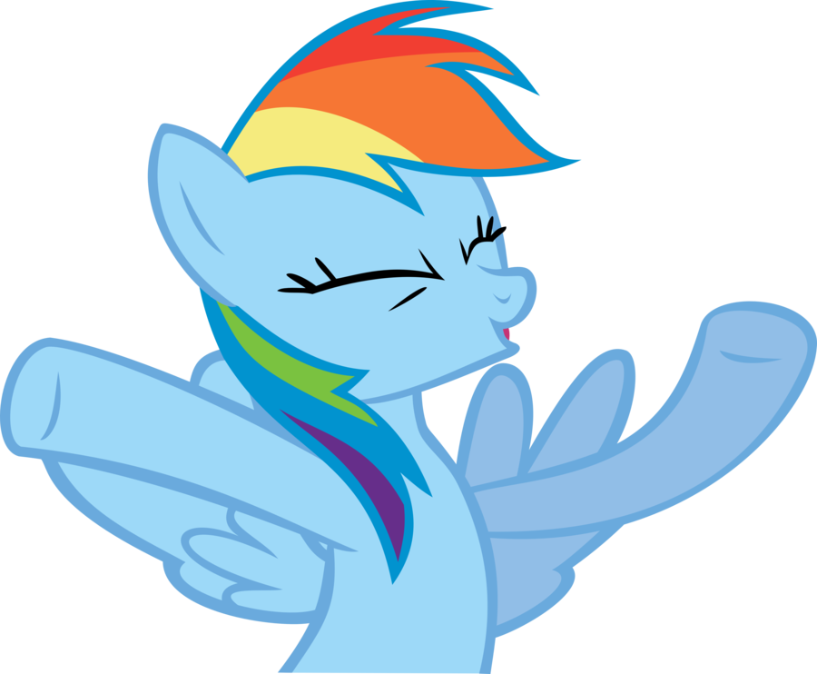 Woohoo By Mellonyan - Rainbow Dash Arms Crossed (900x742)