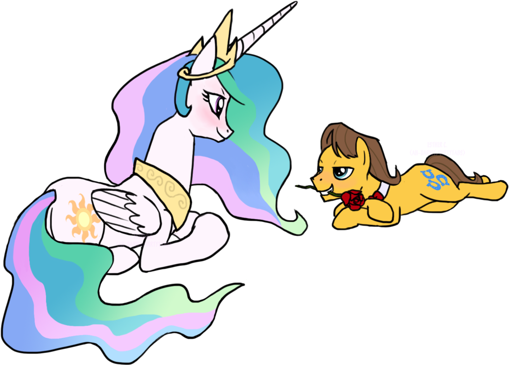 Caramel And Princess Celestia By Ah-darnit - Princess Celestia (1024x746)