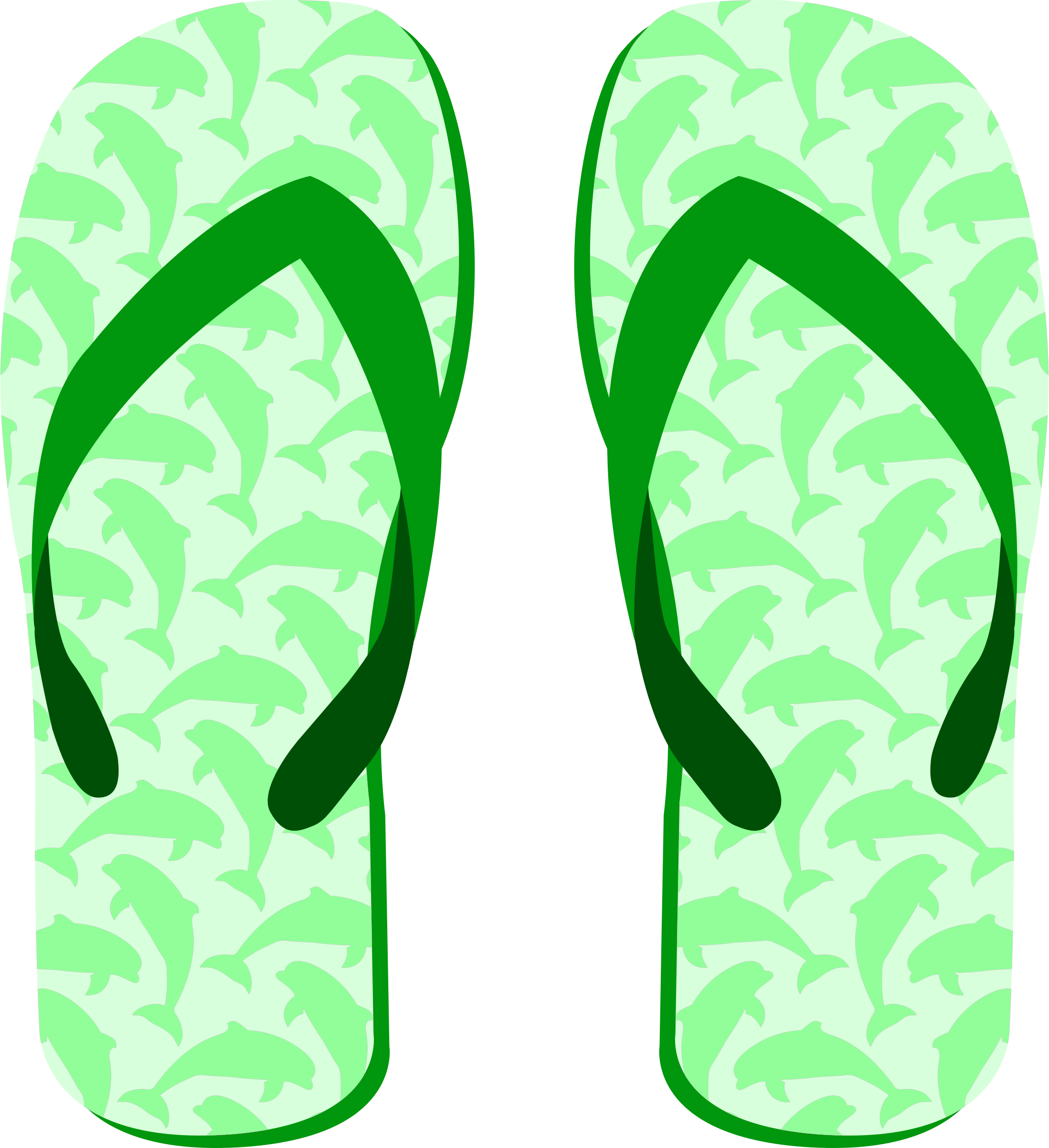 Big Image - Flip Flop Clip Art (2194x2400)