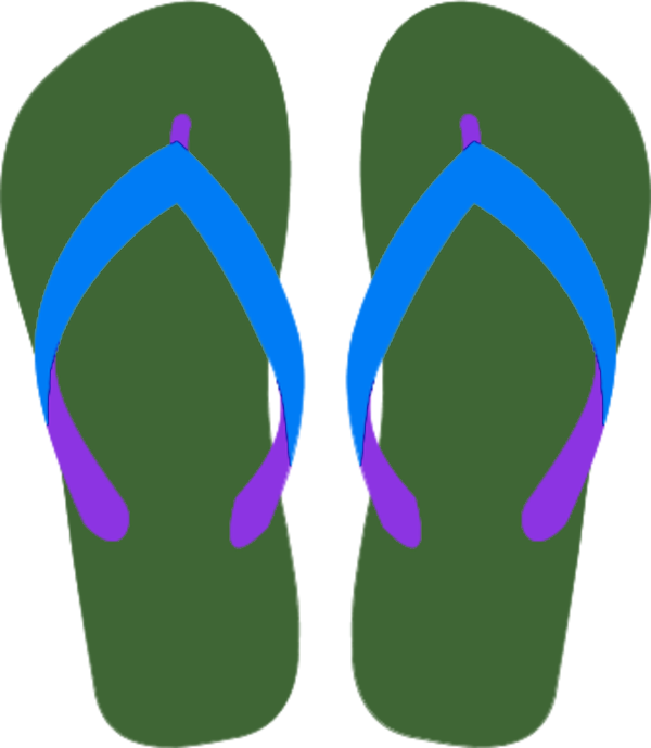 Sand Bucket Clip Art - Flip-flops (600x689)